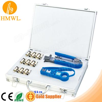 China Tool Kit Coaxial F Connector Tool Kit For Crimping Stripping for sale