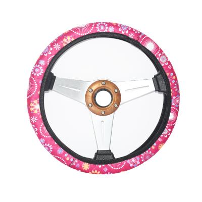 China Perfectly Fit Universal Car Sublimation Neoprene Hot Selling Steering Wheel Cover for sale