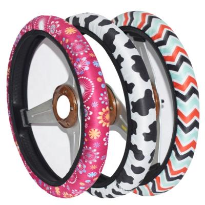 China Perfect Fit High Quality Custom Car Steering Wheel Cover From Neoprene for sale