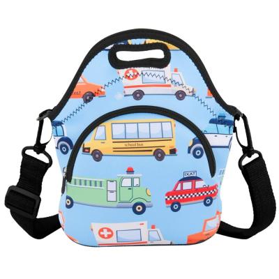 China Waterproof Promotional Insulated Durable Neoprene Fashion Lunch Bags For Kids Lunch Cooler Bag for sale