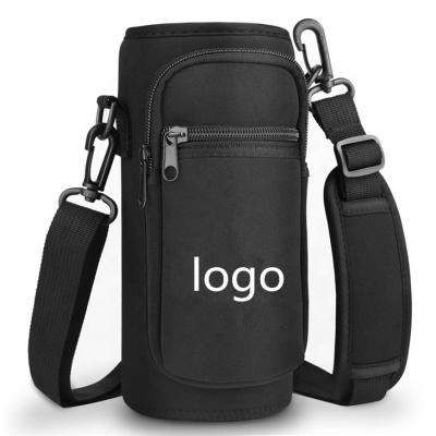 China The Waterproof Water Bottle Sleeve OEM Logo Neoprene Sleeve Water Bottle Custom Made Carry Bag Holder for sale