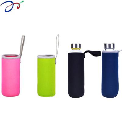 China RTS Waterproof Outdoor Custom Neoprene Drink Water Bottle Holder Sleeves With Strap for sale