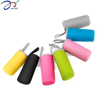 China Waterproof Neoprene Water Bottle Holder Water Bottle Cooler With Strap for sale