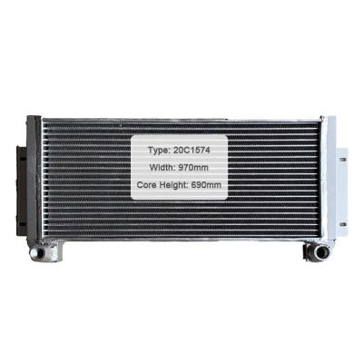 China Loader 20C1574 factory supply hydraulic oil cooler direct kubota excavator radiator for sale