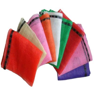 China Large PP Woven Bags Recyclable Breathable Mesh Bags For Onion Bundle for sale