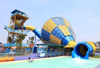 China 18m Height Big Adult Water Slide Outdoor Fiberglass Speaker Shape for sale