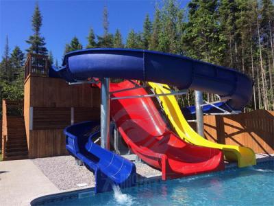 China Hotel Swimming Pool Water Slide Fiberglass Aqua Park Equipment 4.5m Height for sale