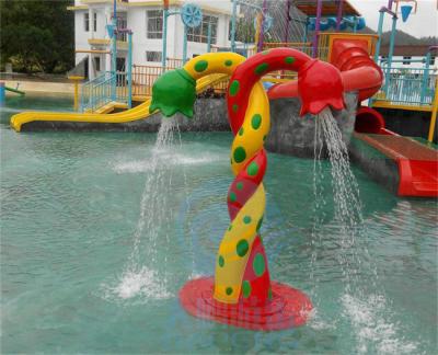 China Double Flower Water Splash Pad Fiberglass Height 2.2m Width 1.6m For Spray Park for sale