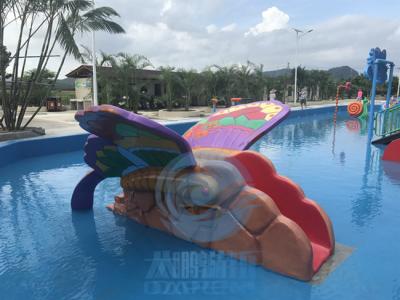 China Van de het Waterdia van glasvezeljonge geitjes Anti UV van Cat Duck Rabbit Mini Water Slide Leuke Te koop