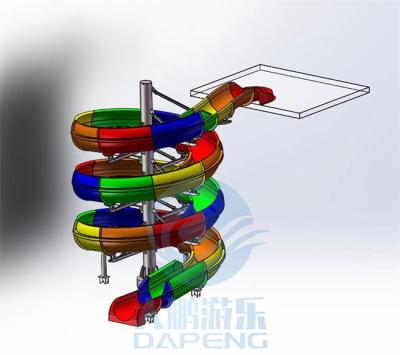 Cina Resistente UV di singola ossidazione aperta dell'acquascivolo della piscina di spirale del corpo del ODM dell'OEM in vendita