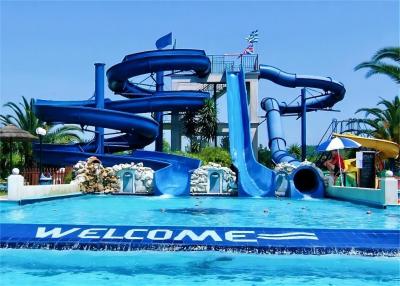 China OEM Water Theme Park Equipment Swimming Pool Rides Hot Dipped Galvanized Steel Fiberglass Slide for sale