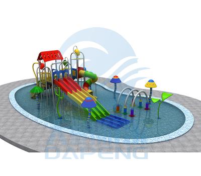 China ODM Kinder Wasserpark Set Design Spielplatz Riesenrutsche mit Wasser-Spritzpad für Kinder zu verkaufen