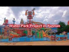 Outdoor Water Park Swimming Pool Fiberglass Slide 5m Height