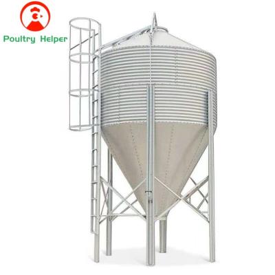 China Farms POULTRY AID Galvanized Steel Silo Feed Storage Bin For Animal Husbandry Poultry Farm for sale