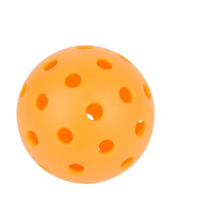 China Gifts Manufacturer Chinese Green Outdoor Sports Games PP Yellow Orange Pickleball Ball With 26 42 Holses for sale