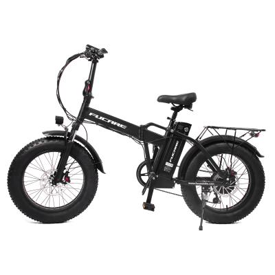 China Aluminum Alloy 350W Acceleration T41 48V Lithium Battery E Bike 20 Inch 4.0 Fat Tire Electric Folding Bicycle for sale