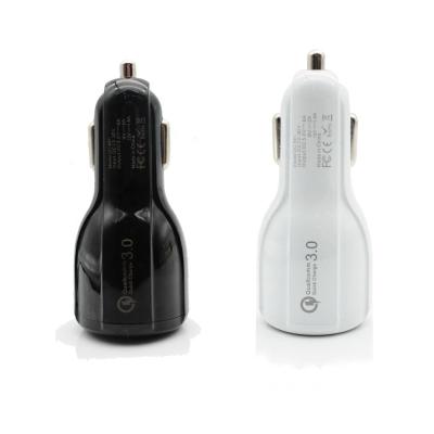 China Hot Sale QC3.0 Dual Port Car Mobile Phone Fast Charging Charger For Mobile Phone for sale