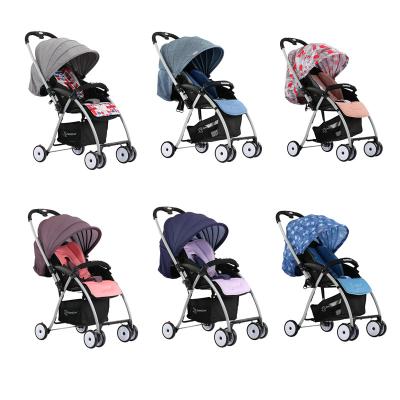 China Steel/Plastic/Cloth/Metal Portable Easy Folding Light Weight One Hand Stroller Infant Travel Trolley Fold Child Baby Trolley for sale