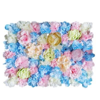 China Green Silk+plastic Supplier Wholesale 3Cm 3D Wall Roll Backdrop With Flowers For Parties for sale