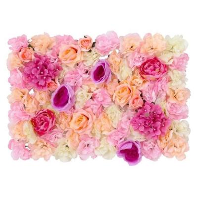 China New Design 3D Silk+plastic Artificial Baby Shower 8Ft x New Design 2021 Event Backdrop Flower Fabric Wall Home Decor for sale