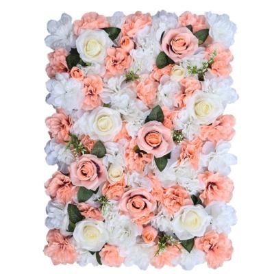 China Silk+plastic factory wholesale 8Ft plastic backdrop 60X40cm backdrop frame autumn flower wall for sale