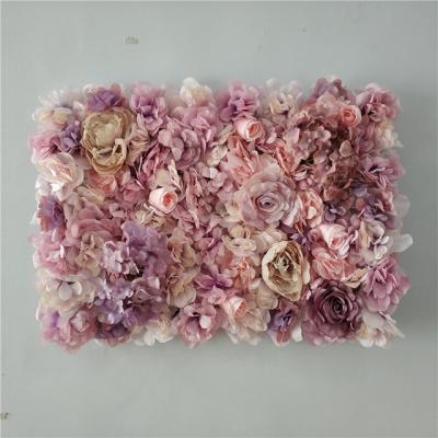 China Cheap Silk+plastic 40X60cm 40X60 40*60 Silk Panels Flower Artificial Wall Backdrop for sale