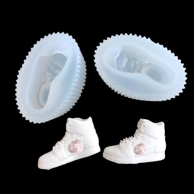 China Sustainable Sneaker Sports Shoes Silicone Mold Fondant Handmade Sneaker Candle Mold Resin Mold for sale