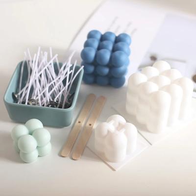 China Good Viable Selling Creative Big Cube New Diy Wax Mold Maker Silicon Bubble Memories Big For Candles for sale