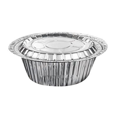 China Best Selling Pan Aluminum Cup Aluminum Foil Container 130Ml Round Nonstick Fast Food Egg Pizza Cake Tart Alloy Storage Bowl for sale