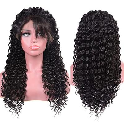 China Wholesale Deep Wave Wigs Top Jewish Tint Spray Synthetic Transparent Full Lace Wig for sale