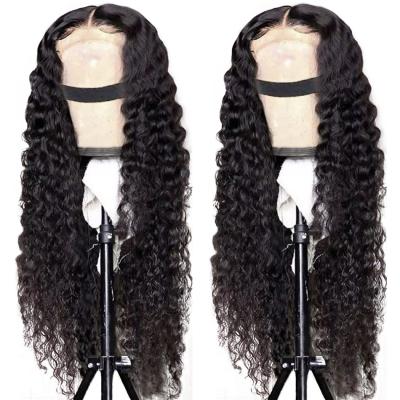 China Deep Wave New Listing Hair Front Glue Bundles And Blend Lace Up Gs Top Hd Raw Indian Full Lace Wig for sale