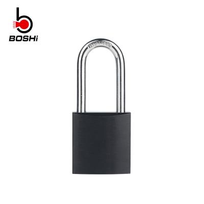 China Aluminum Material Small Black Padlock , Corrosion Resistant Master Lockout Padlock for sale