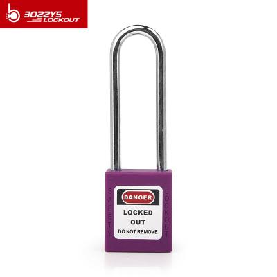 China 76mm Steel Long Shackle Nylon Body Safety Padlock OEM for sale