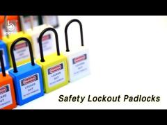 Nylon PA Safety Lockout Padlocks Steel 76mm Long Shackle Colorful