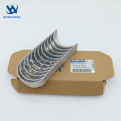 China Excavator High Quality Parts  6D125 S6D125 SA6D125 Engine Parts Connecting Rod Bearing Set 6150-31-3040 6150313040 For PC400LC-6 for sale