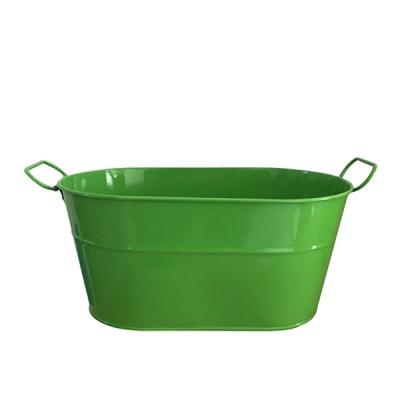 China Hot Sale Indoor/Outdoor Metal Flower Pot Oval Painted Bucket for sale