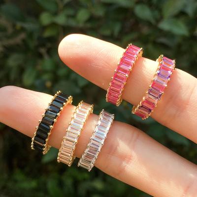 China Long Color Keeping Pink Mystic Zircon Jewelry 925 Sterling Silver Trendy Rings Woman Multi Gemstonestone Ring for sale