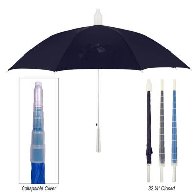 China Umbrella With Plastic Cover Foldable Umbrella For Car Auto Parking Shade Log Umbrellas Protector Cover for sale