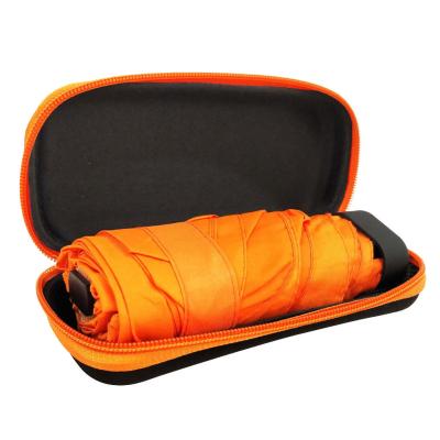 China 2021 Factory Wholesale Ultra Mini Pocket 5 Times Minimalist Umbrella With Zipper Case for sale