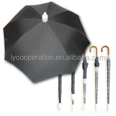 China Non Leaking 190T Nylon Fabric Umbrella For Car With Plastic Cover , Waterproof Upright Umbrella for sale