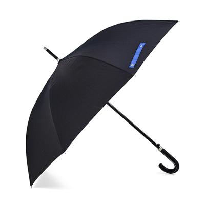 China Promotional Logo Advertising Regenschirm Custom Fiberglass Traditional Straight Stick Umbrella With Hook Handle for sale