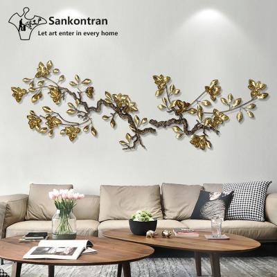 China China Handmade Creative Metal Tree Branch Flower Wall Decoration for sale