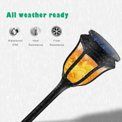 China Landscape Solar Outdoor Waterproof Lawn Decoration Garden Flame Street Light Flashing Ground Light for sale