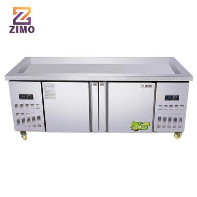 China Single-Temperature Stainless Steel Display Freezer seafood meat display fridge showcase vegetable fruit freezer for sale