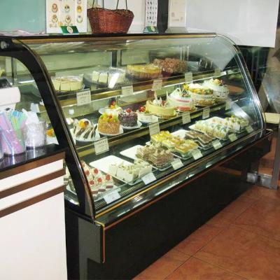 China Single-Temperature Straight cake showcase glass front refrigerator pastry display for sale