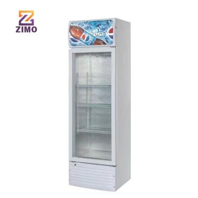 China Single-Temperature Upright Beverage Showcase Commercial Upright Cooler Fridge Store Glass Door Display Refrigerator Beverage Cold Drink Cooler Styl for sale