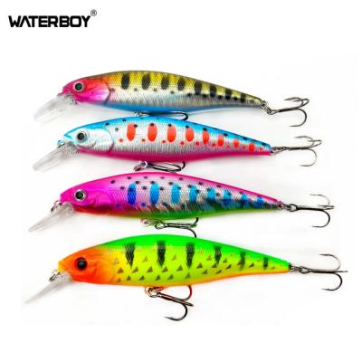 China WATERBOY OEM ODM Plastic Wholesale Artificial Bait Making 4 Colors 9.5m Plastic Hard Wobblers 13.8g Fishing Lure Minnow for sale