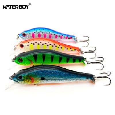 China WATERBOY Plastic Realistic Wobbler Swimming Colorful Spray Fish Tackle Classic 8cm 10g RipStop Jerkbait Fishing Minnow Lure for sale