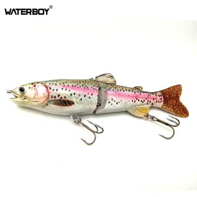 China WATERBOY 18cm Multi Joint 68g 2 Segment Lure Rainbow Trout Freshwater Sink Slow Fish Baits Swim Fishing Swimbait WT-PFPN01 Slip S for sale