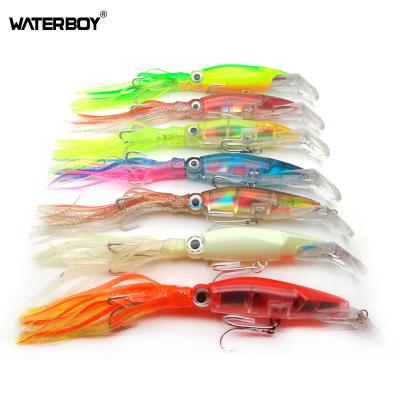 China Big Game Beard Squid Combo Skirt Fishing Bait Bionic Hard Lures Fish Tackle Octopus 40g 14cm Fishing Lure 14cm for sale